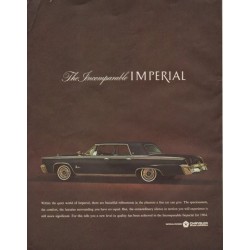 1964 Chrysler Ad "The Incomparable Imperial"