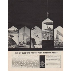 1963 Douglas Fir Plywood Association Ad "Plywood Parts"