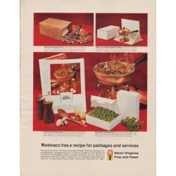 1963 Westvaco Ad "recipe for packages and services"