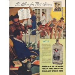 1938 Hiram Walker Gin Ad "S. S. Van Dine"