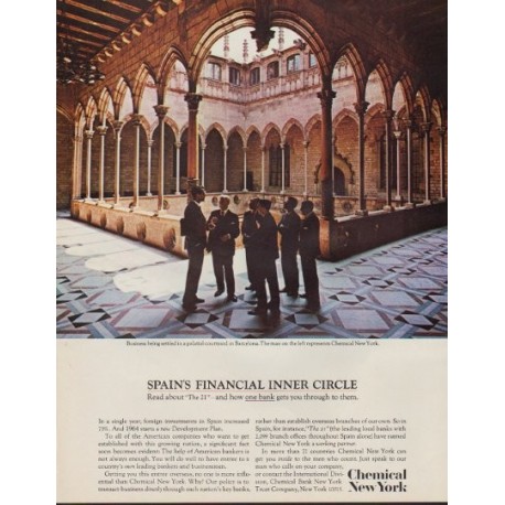 1963 Chemical New York Ad "Spain's Financial Inner Circle"