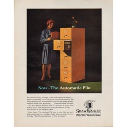 1963 Shaw-Walker Ad "Now -- The Automatic File"