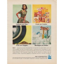 1963 FMC Corporation Ad "Fashions are finer"
