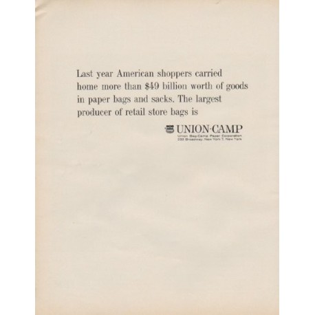 1963 Union-Camp Ad "American shoppers"