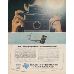 1963 Texas Instruments Incorporated Ad "snap judgments"