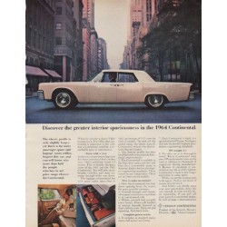 1963 Lincoln Continental Ad "Model Year 1964"