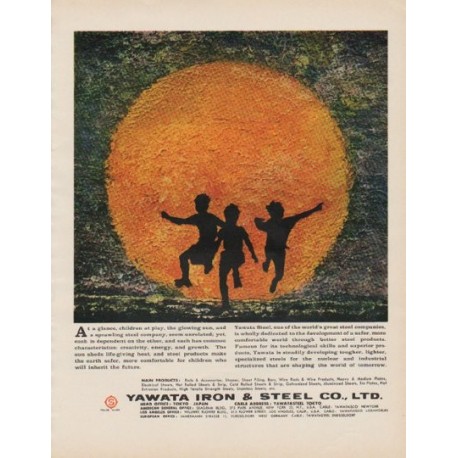 1963 Yawata Steel Ad "children at play"