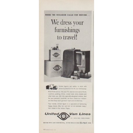 1963 United Van Lines Ad "We dress your furnishings"