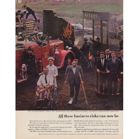 1963 The Continental Insurance Companies Ad "business risks"