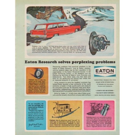 1963 Eaton Ad "Eaton Research"