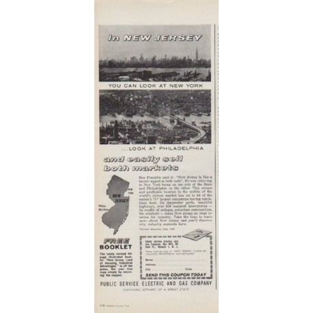 1963 Public Service Electric and Gas Company Ad "In New Jersey"