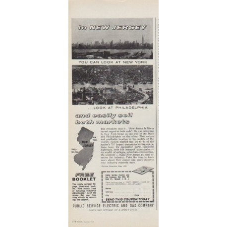 1963 Public Service Electric and Gas Company Ad "In New Jersey"
