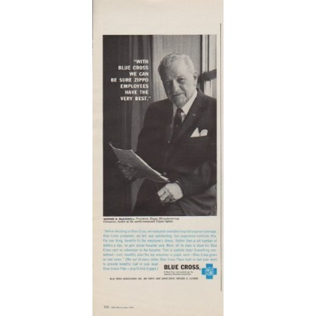 1963 Blue Cross Ad "Zippo Employees"