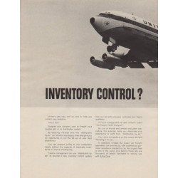 1963 United Air Lines Ad "Inventory Control?"