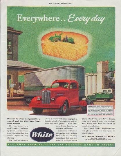 1948 White Trucks Vintage Ad "Everywhere ... Every day"