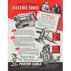 1948 Porter-Cable Ad "Here's a Real Gift"