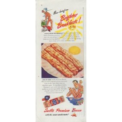 1948 Swift's Premium Bacon Ad "Brighter Breakfasts"