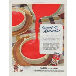 1948 Campbell's Soup Ad "Calling All Appetites"