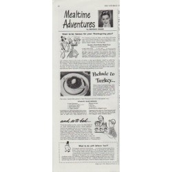 1948 Beatrice Foods Ad "Mealtime Adventures"