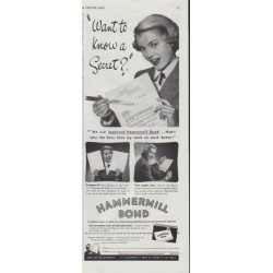 1948 Hammermill Bond Ad "Want to know a Secret?"