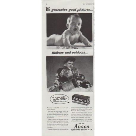 1948 Ansco Ad "good pictures"