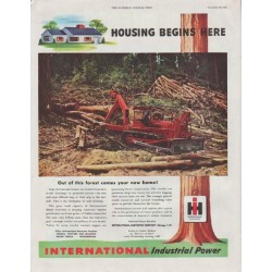 1948 International Harvester Ad "Housing Begins Here"