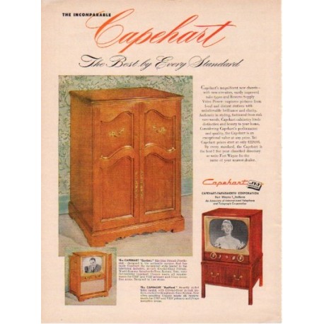 1953 Capehart-Farnsworth TV Ad "The Best"