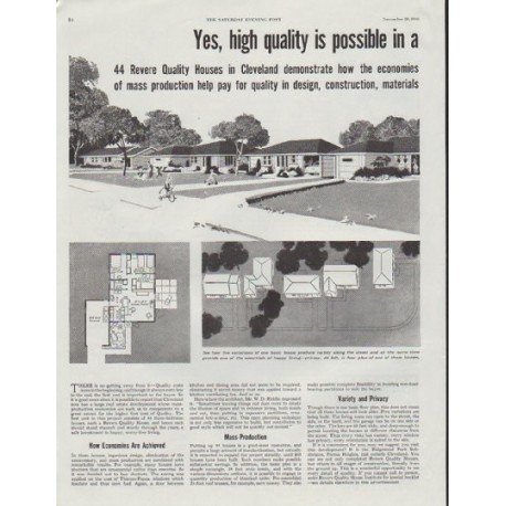 1948 Revere Building Products Ad "high quality is possible"