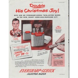 1948 Eversharp-Schick Ad "His Christmas Joy!"
