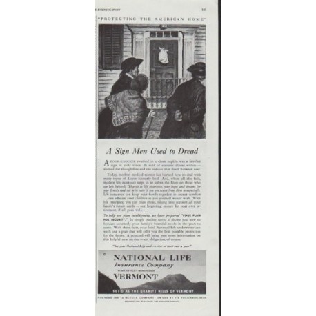 1948 National Life Insurance Company Ad "A Sign"