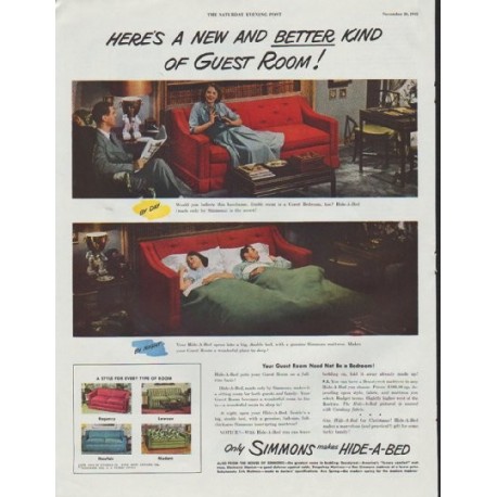 1948 Simmons Ad "New And Better"