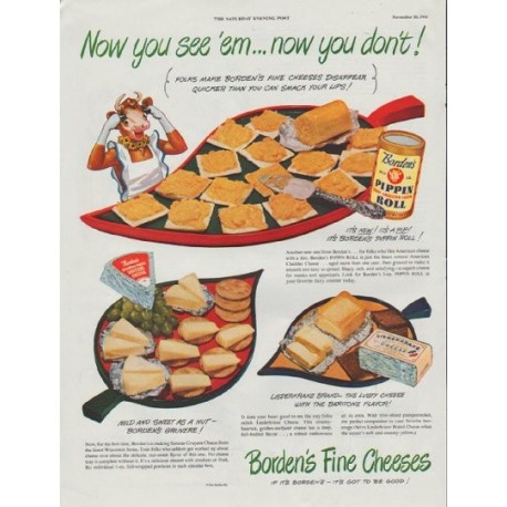 1948 Borden's Ad "Now you see 'em"