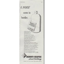 1948 Acousti-Celotex Ad "if Noise came in bottles"