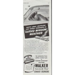 1948 Walker Exhaust Ad "Rusty, Leaky Mufflers"