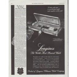 1948 Longines-Wittnauer Watch Ad "Most Honored Watch"