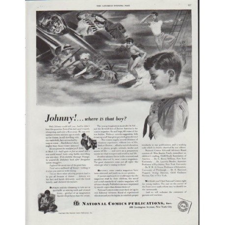 1948 National Comics Publications Ad "Johnny"