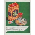 1948 Ritz Crackers Ad "For Canapes"
