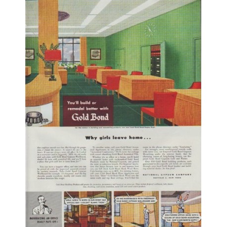 1948 Gold Bond Ad "remodel better"