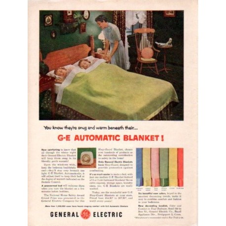 1953 General Electric Ad "Automatic Blanket"