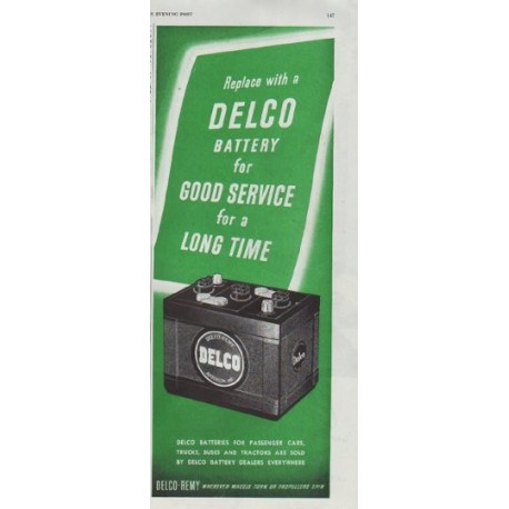 1948 Delco Ad "Good Service"