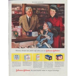 1948 Johnson & Johnson Ad "Mommy always says"