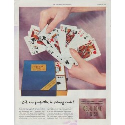 1948 United States Playing Card Co. Ad "A new perfection"