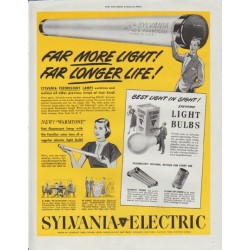 1948 Sylvania Electric Ad "Far More Light"