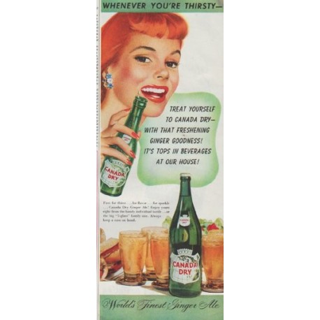 1948 Canada Dry Ad "Whenever You're Thirsty"