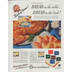 1948 Wheat Flour Institute Ad "Bread on the table"