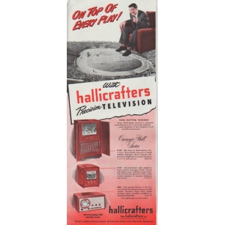 1948 Hallicrafters Ad "On Top"