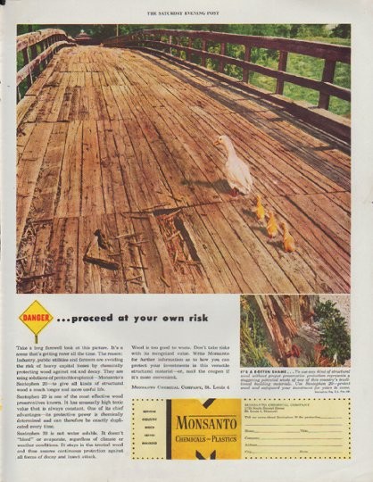 PRINT AD 1974 Astro Turf Door Mat Monsanto - Give You $1 To Walk All Over  Us