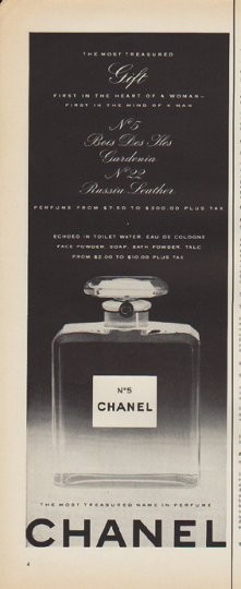 1952 Chanel Perfume Vintage Ad The Most Treasured Gift