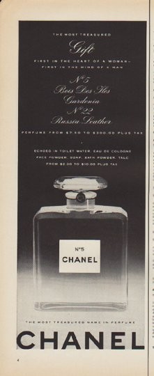 1962 Chanel No 5 Perfume-What Every Woman Alive Wants-Original 13.5 * 10.5  Magazine Ada