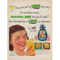 1952 Libby's Ad "One sip"